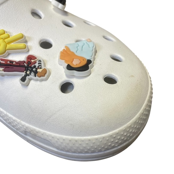 Crocs Classic Faux Fur Lined White Dual Comfort Clog Shoes Womens 9 Mens 7 - Picture 12 of 12